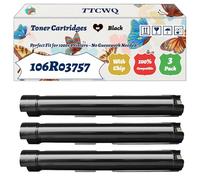 Compatible for Xerox 106R03757 Toner Cartridges Work for Xerox VersaLink C7000 C7000DN C7000N Printers, with Chip, High Yield 20700 Pages, High-Definition Printing (3 Pack Black)