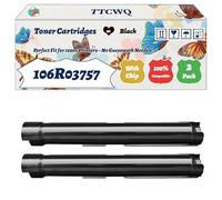 Compatible for Xerox 106R03757 Toner Cartridges Work for Xerox VersaLink C7000 C7000DN C7000N Printers, with Chip, High Yield 20700 Pages, High-Definition Printing (2 Pack Black)