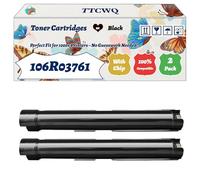 Compatible for Xerox 106R03761 Toner Cartridges Work for Xerox VersaLink C7000 C7000DN C7000N Printers, with Chip, High Yield 4000 Pages, High-Definition Printing (2 Pack Black)