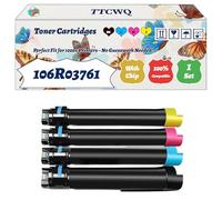 Compatible for Xerox 106R03761 Toner Cartridges Work for Xerox VersaLink C7000 C7000DN C7000N Printers, with Chip, High Yield 4000 Pages, High-Definition Printing (4-Pack BK/C/M/Y)