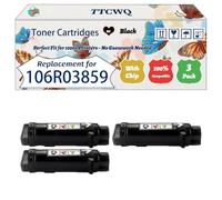 Compatible for Xerox 106R03859 Toner Cartridges Work for Xerox VersaLInk C500 C505 Printers, with Chip, High Yield 5000 Pages, High-Definition Printing (3 Pack Black)