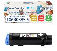 Compatible for Xerox 106R03859 Toner Cartridges Work for Xerox VersaLInk C500 C505 Printers, with Chip, High Yield 5000 Pages, High-Definition Printing (1 Pack Cyan)