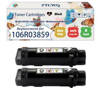 Compatible for Xerox 106R03859 Toner Cartridges Work for Xerox VersaLInk C500 C505 Printers, with Chip, High Yield 5000 Pages, High-Definition Printing (2 Pack Black)