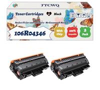 Compatible for Xerox 106R04346 Toner Cartridges Work for Xerox B205 MFP B210 B215 MFP Printers, with Chip, High Yield 2500 Pages, High-Definition Printing (2-Pack Black)