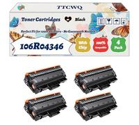Compatible for Xerox 106R04346 Toner Cartridges Work for Xerox B205 MFP B210 B215 MFP Printers, with Chip, High Yield 2500 Pages, High-Definition Printing (4 Pack Black)