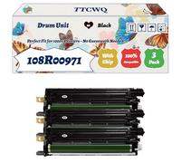 Compatible for Xerox 108R00971 Drum Unit Work for Xerox Phaser 6700 6700DN 6700DT 6700DX 6700N Printers, with Chip, High Yield 60000 Pages, High-Definition Printing (3 Pack Black)