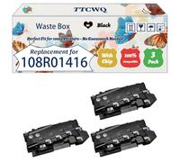 Compatible for Xerox 108R01416 Waste Box Work for Xerox VersaLInk C600 C605 C500 C505 Printers, with Chip, High Yield 30000 Pages, High-Definition Printing (3 Pack Black)