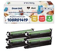 Compatible for Xerox 108R01419 Drum Unit Work for Xerox WorkCentre 6515n Phaser 6510dn Printers, with Chip, High Yield 48000 Pages, High-Definition Printing (4 Pack Black)