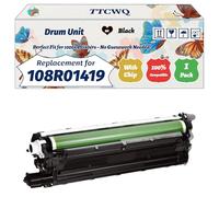 Compatible for Xerox 108R01419 Drum Unit Work for Xerox WorkCentre 6515n Phaser 6510dn Printers, with Chip, High Yield 48000 Pages, High-Definition Printing (1 Pack Black)