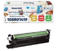 Compatible for Xerox 108R01419 Drum Unit Work for Xerox WorkCentre 6515n Phaser 6510dn Printers, with Chip, High Yield 48000 Pages, High-Definition Printing (1 Pack Cyan)