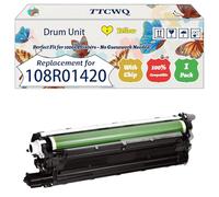 Compatible for Xerox 108R01420 Drum Unit Work for Xerox Phaser 6510n 6510dn 6510dnm 6510dni WorkCentre 6515n Printers, with Chip, High Yield 48000 Pages, High-Definition Printing (1 Pack Yellow)