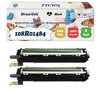 Compatible for Xerox 108R01484 Drum Unit Work for Xerox VersaLink C500 C500DN C500DNW C500N Printers, with Chip, High Yield 50000 Pages, High-Definition Printing (2 Pack Black)