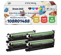 Compatible for Xerox 108R01488 Drum Unit Work for Xerox VersaLink C605 C600 Printers, with Chip, High Yield 40000 Pages, High-Definition Printing (4-Pack BK/C/M/Y)