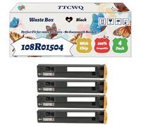 Compatible for Xerox 108R01504 Waste Box Work for Xerox VersaLink C 8000 DT C 8000 DTM C 9000 Printers, with Chip, High Yield 47000 Pages, High-Definition Printing (4 Pack Black)