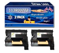 Compatible for Xerox 113R00773 Drum Unit, Work for Xerox Phaser 3610 WorkCentre 3615 3655 3655i 3655S Printers, Drum Unit (2-Pack Black)
