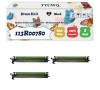Compatible for Xerox 113R00780 Drum Unit Work for Xerox VersaLink C7020S C7020T C7025 Printers, with Chip, High Yield 209000 Pages, High-Definition Printing (3 Pack Black)