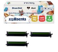 Compatible for Xerox 113R00782 Drum Unit Work for Xerox VersaLink C7000 C7000DN C7000N Printers, with Chip, High Yield 92200 Pages, High-Definition Printing (3 Pack Black)
