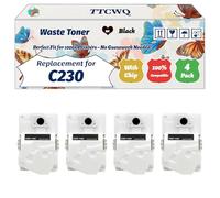 Compatible for Xerox C230 Waste Toner Container Work for Xerox C230 Colour C235 Colour MFP Printers, with Chip, High Yield 15000 Pages, High-Definition Printing (4 Pack Black)
