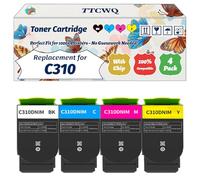 Compatible for Xerox C310 Toner Cartridge Work for Xerox C310 C315 Printers, with Chip, High Yield 3000 Pages, High-Definition Printing (4-Pack BK/C/M/Y)
