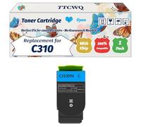 Compatible for Xerox C310 Toner Cartridge Work for Xerox C310 C315 Printers, with Chip, High Yield 8000 Pages, High-Definition Printing (1 Pack Cyan)