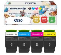 Compatible for Xerox C310 Toner Cartridge Work for Xerox C310 C315 Printers, with Chip, High Yield 8000 Pages, High-Definition Printing (4-Pack BK/C/M/Y)