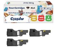 Compatible for Xerox C325dw Toner Cartridges Work for Xerox C325df C325dw Printers, with Chip, High Yield 7000 Pages, High-Definition Printing (3 Pack Black)