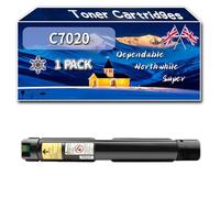 Compatible for Xerox C7020 Toner Cartridges, Work for Xerox Versalink C7020 C7025 C7030 Printers, Toner Cartridges 106R03737 106R03740 106R03739 106R03738 (1 Pack Black)