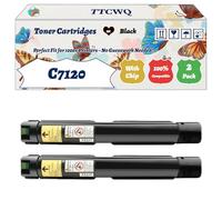 Compatible for Xerox C7120 Toner Cartridges Work for Xerox Versalink C7100 C7120 C7125 C7130 Printers, with Chip, High Yield 41300 Pages, High-Definition Printing (2 Pack Black)
