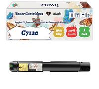Compatible for Xerox C7120 Toner Cartridges Work for Xerox Versalink C7100 C7120 C7125 C7130 Printers, with Chip, High Yield 41300 Pages, High-Definition Printing (1 Pack Black)