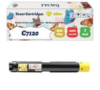 Compatible for Xerox C7120 Toner Cartridges Work for Xerox Versalink C7100 C7120 C7125 C7130 Printers, with Chip, High Yield 41300 Pages, High-Definition Printing (1 Pack Yellow)
