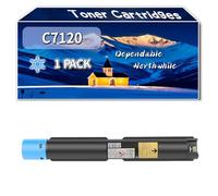 Compatible for Xerox C7120 Toner Cartridges, Work for Xerox VersaLink C7120 C7125 C7130 Printers, Toner Cartridges 006R01824 6R1824 006R01825 006R01826 006R01827 (1 Pack Cyan)
