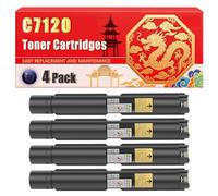 Compatible for Xerox C7120 VersaLink C7120 C7125 C7130 Toner Cartridges Printers, With Chip Large Capacity 41300 Pages (4 Pack Black)