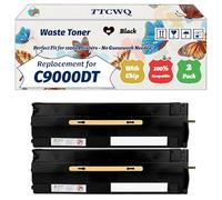 Compatible for Xerox C9000DT Waste Toner Container Work for Xerox VersaLInk C8000DT VersaLInk C8000W VersaLInk Printers (2-Pack Black)