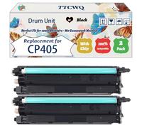 Compatible for Xerox CP405 Drum Unit Work for Xerox DocuPrint CP405 CP405d CP405df CM405 CM405d CM405df Printers, with Chip, High Yield 55000 Pages, High-Definition Printing (2 Pack Black)