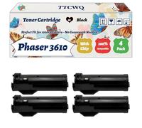Compatible for Xerox Phaser 3610 Toner Cartridge Work for Xerox Phaser 3610 Phaser 3610DN WorkCentre 3615 WorkCentre Printers (4 Pack Black)