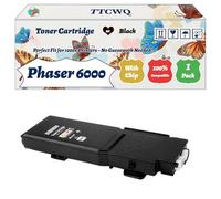 Compatible for Xerox Phaser 6000 Toner Cartridge Work for Xerox Phaser 6000 Phaser 6010 WorkCentre 6015 Printers, with Chip, High Yield 8000 Pages, High-Definition Printing (1 Pack Black)