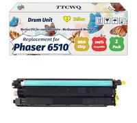 Compatible for Xerox Phaser 6510 Drum Unit Work for Xerox Phaser 6510 6510DN 6510DNI 6510N Printers, with Chip, High Yield 50000 Pages, High-Definition Printing (1 Pack Yellow)
