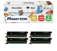 Compatible for Xerox Phaser 6700 Drum Unit Work for Xerox Phaser 6700 Phaser 6700DN Phaser 6700DT Phaser 6700DX Phaser Printers (4 Pack Black)