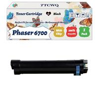 Compatible for Xerox Phaser 6700 Toner Cartridge Work for Xerox Phaser 6700 Phaser 6700DN Phaser 6700DT Phaser 6700DX Phaser Printers (1 Pack Black)