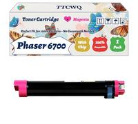 Compatible for Xerox Phaser 6700 Toner Cartridge Work for Xerox Phaser 6700 Phaser 6700DN Phaser 6700DT Phaser 6700DX Phaser Printers (1 Pack Magenta)