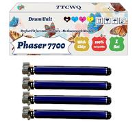 Compatible for Xerox Phaser 7700 Drum Unit Work for Xerox Phaser 7700 Printers, with Chip, High Yield 30000 Pages, High-Definition Printing (4-Pack BK/C/M/Y)