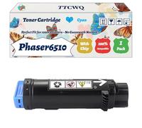 Compatible for Xerox Phaser6510 Toner Cartridge Work for Xerox Phaser 6510 WorkCentre 6515n Printers, with Chip, High Yield 3500 Pages, High-Definition Printing (1 Pack Cyan)