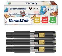 Compatible for Xerox VersaLInk C7020 Toner Cartridge Work for Xerox VersaLInk C7020 VersaLInk C7020D VersaLInk C7020DN VersaLInk C7020DNW VersaLInk C7020S VersaLInk Printers (3 Pack Black)