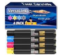 Compatible for Xerox VersaLInk C7020 Toner Cartridge, Work for Xerox VersaLInk C7020 VersaLInk C7020D VersaLInk C7020DN VersaLInk C7020DNW VersaLInk C7020S VersaLInk Printers (4-Pack BK/C/M/Y)