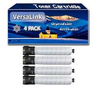 Compatible for Xerox VersaLInk C8000DT Toner Cartridge, Work for Xerox VersaLInk C8000DT VersaLInk C8000W Printers, Toner Cartridge 106R04053 106R04050 106R04051 106R04052 (4 Pack Black)