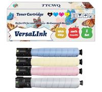 Compatible for Xerox VersaLInk C8000DT Toner Cartridge Work for Xerox VersaLInk C8000DT VersaLInk C8000W Printers, with Chip, High Yield 20900 Pages, High-Definition Printing (4-Pack BK/C/M/Y)