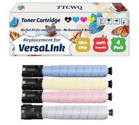 Compatible for Xerox VersaLInk C8000DT Toner Cartridge Work for Xerox VersaLInk C8000DT VersaLInk C8000W Printers, with Chip, High Yield 20900 Pages, High-Definition Printing (4-Pack BK/C/M/Y)