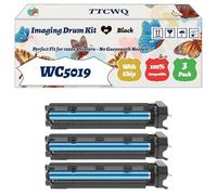 Compatible for Xerox WC5019 Imaging Drum Kit Work for Xerox WorkCentre 5019 5021 5022 5024 Printers, with Chip, High Yield 90000 Pages, High-Definition Printing (3 Pack Black)