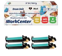 Compatible for Xerox WorkCenter M20 Drum Unit Work for Xerox CopyCentre C20 WorkCenter M20 WorkCenter M20i Printers, with Chip, High Yield 20000 Pages, High-Definition Printing (4 Pack Black)