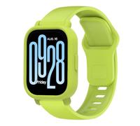 Compatible for Xiaomi Redmi Watch 5 Active Bumper Case with Band Rugged Wristbands Silicone Lightweight Sport Wristband Intended Protective Strap Drop-proof Watch Case for Men Women (Green)